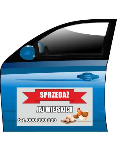 MAGNES reklamowy szyld JAJKA numer telefonu TANIE