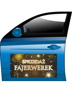 Magnes reklamowy FAJERWERKI 30x60 cm TWOJA REKLAMA