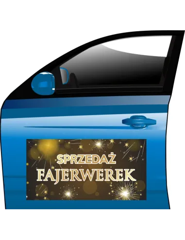 Magnes reklamowy FAJERWERKI 30x60 cm TWOJA REKLAMA