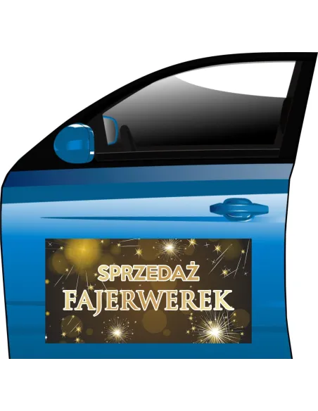 Magnes reklamowy FAJERWERKI 30x60 cm TWOJA REKLAMA