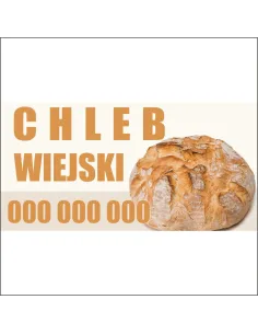 Baner plandeka 100x200 cm oczkowany CHLEB WIEJSKI