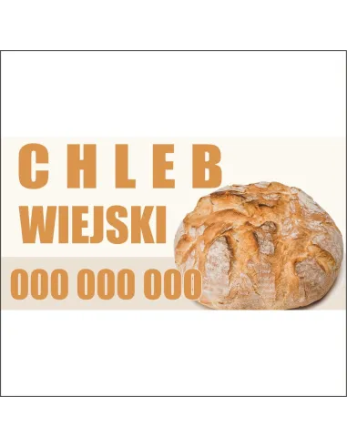 Baner plandeka 100x200 cm oczkowany CHLEB WIEJSKI