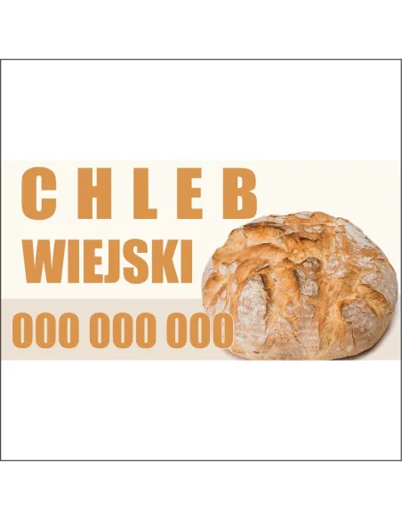 Baner plandeka 100x200 cm oczkowany CHLEB WIEJSKI