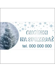 Baner reklamowy na plandece 200x100cm DUŻY choinki