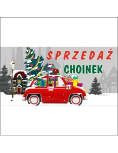 Plandeka reklamowa szyld banery SPRZEDAŻ CHOINEK