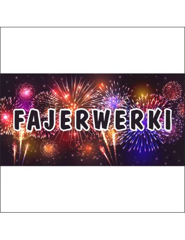 Billboard baner reklama szyld 200x100cm FAJERWERKI