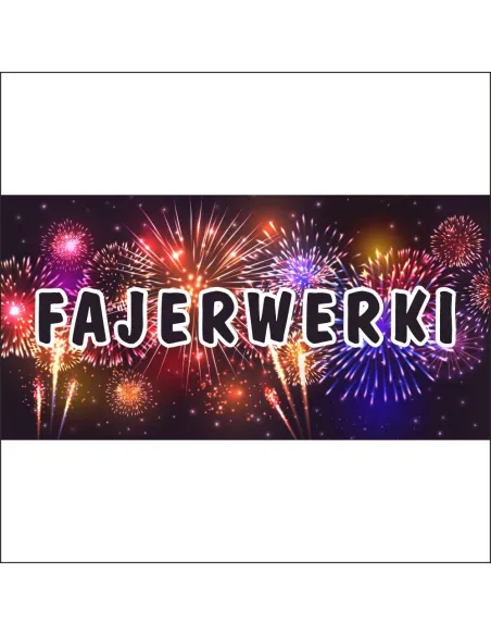 Billboard baner reklama szyld 200x100cm FAJERWERKI