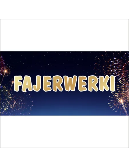 Baner reklamowy plandeka SPRZEDAŻ FAJERWEREK wzory
