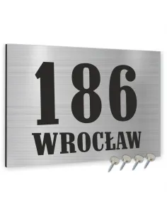 Tabliczka adresowa numer domu NAZWA ULICY 30x20 dibond