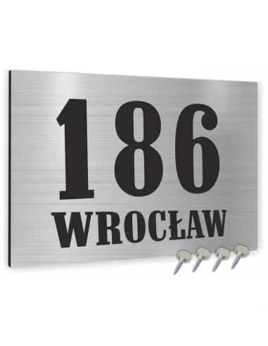 Tabliczka adresowa numer domu NAZWA ULICY 30x20 dibond