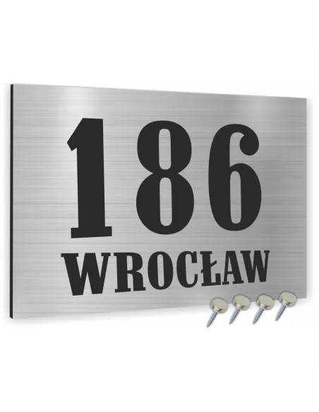 Tabliczka adresowa numer domu NAZWA ULICY 30x20 dibond