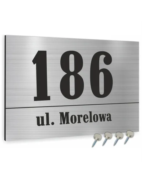 Tablica ALUMINIOWA adresowa Tabliczka Numer Domu 30x40 dibond