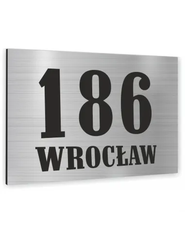 Tabliczka adresowa numer domu NAZWA ULICY 30x20 dibond
