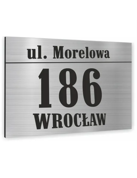 Tabliczka ADRESOWA ALUMINIOWA Tablica NUMER DOMU 30x20 dibond