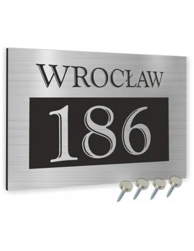 METALOWA TABLICA ADRESOWA NAZWA ULICY ALUMINIUM 3D 20x30cm dibond