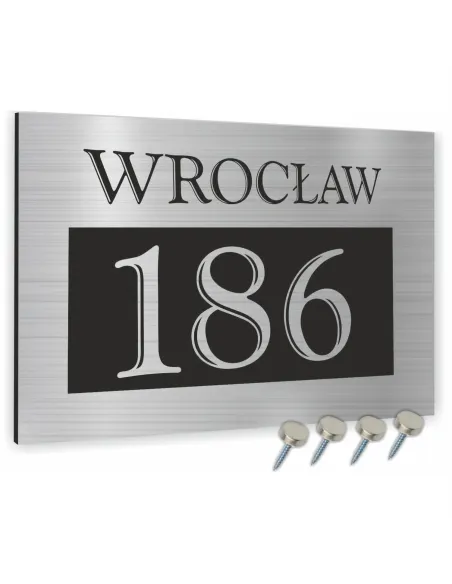 METALOWA TABLICA ADRESOWA NAZWA ULICY ALUMINIUM 3D 20x30cm dibond