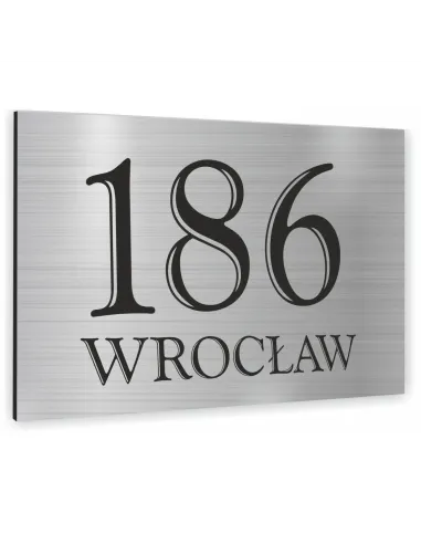 Tabliczka ADRESOWA ALUMINIOWA Tablica NUMER DOMU DIBOND 20x30 cm
