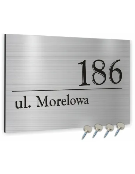METALOWA TABLICA ADRESOWA NAZWA ULICY ALUMINIUM 20x30 cm dibond