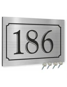 TABLICZKA ADRESOWA  ALUMINIOWA SREBRNA 20x30 cm dibond