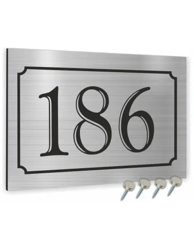 TABLICZKA ADRESOWA  ALUMINIOWA SREBRNA 20x30 cm dibond