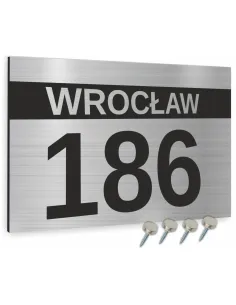 NUMER NA BUDYNEK dom Tabliczka ALUMINIUM 3D 20x30cm dibond