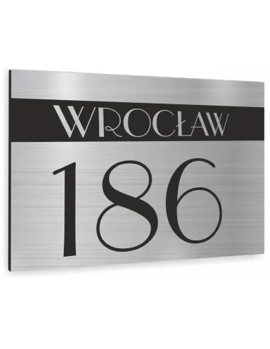 DUŻA Tabliczka ADRESOWA ALUMINIOWA 30x20 numer dom dibond