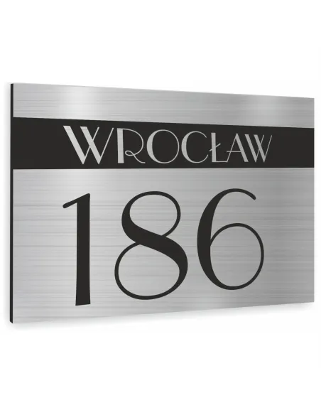 DUŻA Tabliczka ADRESOWA ALUMINIOWA 30x20 numer dom dibond