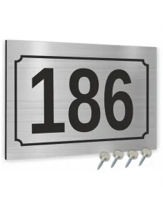Cyfry na dom NUMER DOMU SREBRNE aluminium 3D 30x20cm dibond