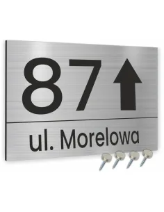 Tabliczka ADRESOWA Z TWOIM ADRESEM STRZAŁKA NUMER dibond 20x30cm