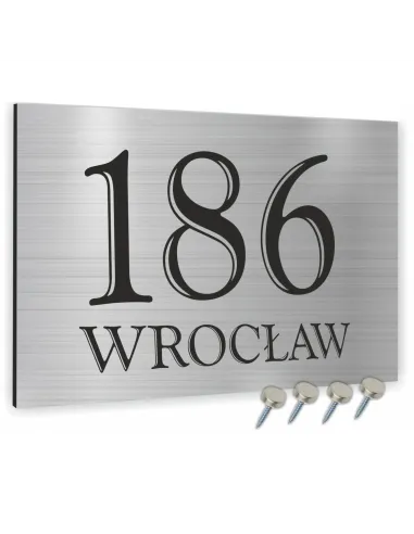 Tabliczka ADRESOWA ALUMINIOWA Tablica NUMER DOMU DIBOND 40x30 cm