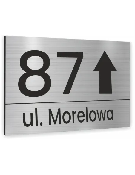 Tabliczka ADRESOWA Z TWOIM ADRESEM STRZAŁKA NUMER dibond 20x30cm