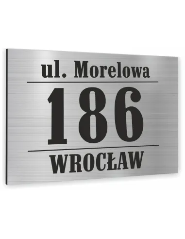 Tabliczka Nr DOMU Tablica ADRESOWA ALUMINIUM 40x30 cm dibond