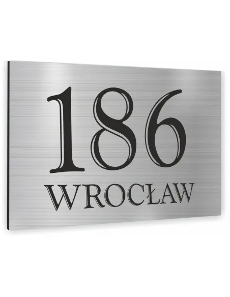 Tabliczka ADRESOWA ALUMINIOWA Tablica NUMER DOMU DIBOND 40x30 cm