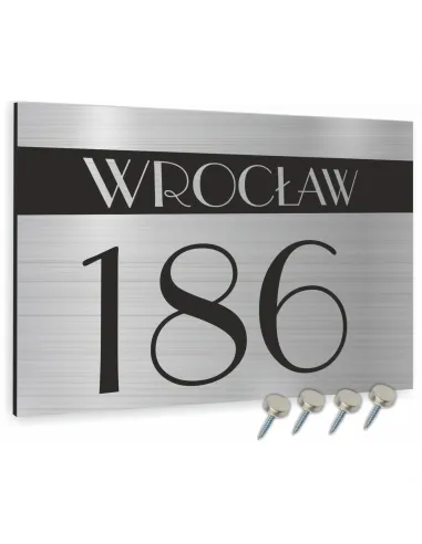 DUŻA Tabliczka ADRESOWA ALUMINIOWA 30x40 numer dom dibond