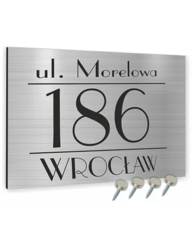 TABLICA tabliczka ADRESOWA Z NUMEREM DOMU 40x30 cm dibond