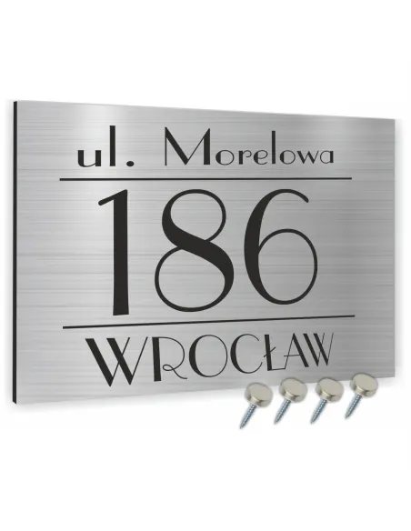 TABLICA tabliczka ADRESOWA Z NUMEREM DOMU 40x30 cm dibond