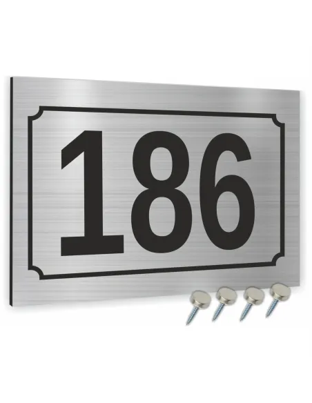 Cyfry na dom NUMER DOMU SREBRNE aluminium 3D 30x40cm dibond