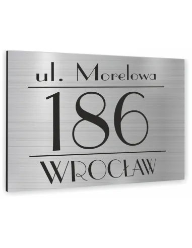 TABLICA tabliczka ADRESOWA Z NUMEREM DOMU 40x30 cm dibond