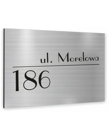 Tabliczka ADRESOWA ALUMINIOWA Tablica NUMER DOMU dibond 40x30 cm