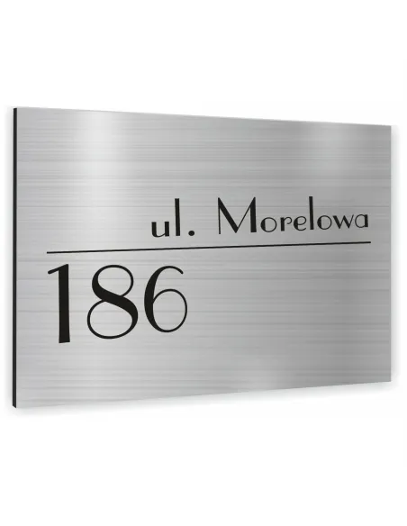 Tabliczka ADRESOWA ALUMINIOWA Tablica NUMER DOMU dibond 40x30 cm