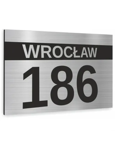 NUMER NA BUDYNEK dom Tabliczka ALUMINIUM 3D 40x30cm dibond