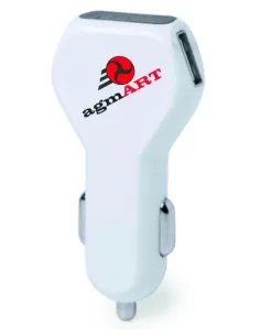 Ładowarka samochodowa USB z nadrukiem logo 50szt