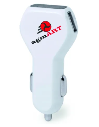 Ładowarka samochodowa USB z nadrukiem logo 50szt