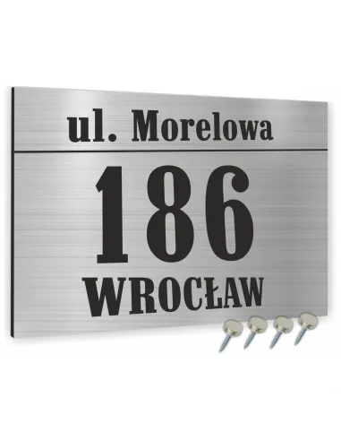 Tabliczka ADRESOWA ALUMINIOWA Tablica NUMER DOMU 15x20 dibond