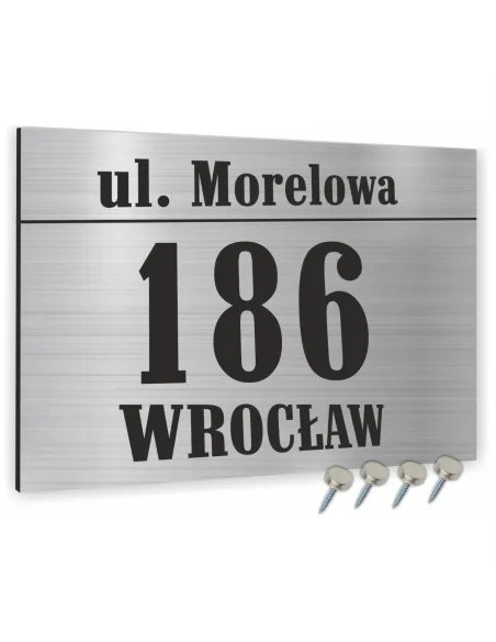 Tabliczka ADRESOWA ALUMINIOWA Tablica NUMER DOMU 15x20 dibond