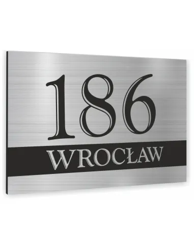 TABLICZKA ADRESOWA NUMER DOMU SZYLD - ALUMINIUM 20x30 cm dibond