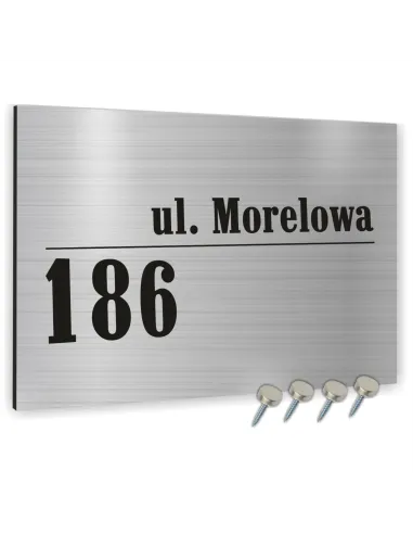 METALOWA TABLICA ADRESOWA NAZWA ULICY ALUMINIUM 3D 20x15cm dibond