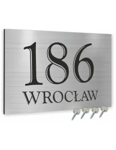 Tabliczka ADRESOWA ALUMINIOWA Tablica NUMER DOMU DIBOND 20x15 cm