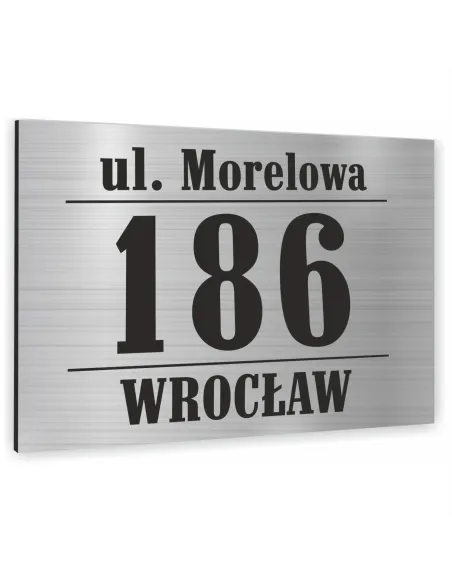 Tabliczka Nr DOMU Tablica ADRESOWA ALUMINIUM 20x15 cm dibond