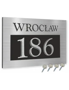 METALOWA TABLICA ADRESOWA NAZWA ULICY ALUMINIUM 3D 20x15cm dibond